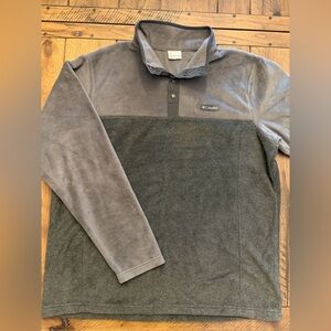 Columbia Men's XL Mountain Snap Button Quarter Fleece Charcoal NEW w/o tags
